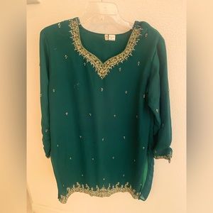 Dark green shalwar top
